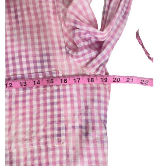 Anthropologie Pilcro Letterpress Cate Gingham Purple Tie Dye Button Down Shirt - Picture 5 of 8
